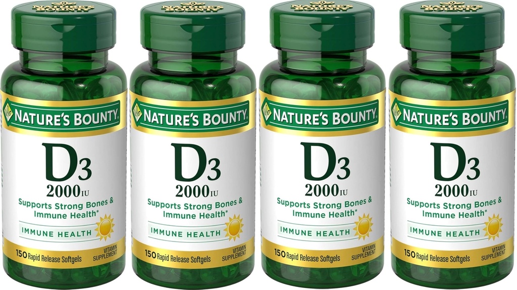 자연의 현상 비타민 D3 2000 IU Softgels 150 ea (포장 4)