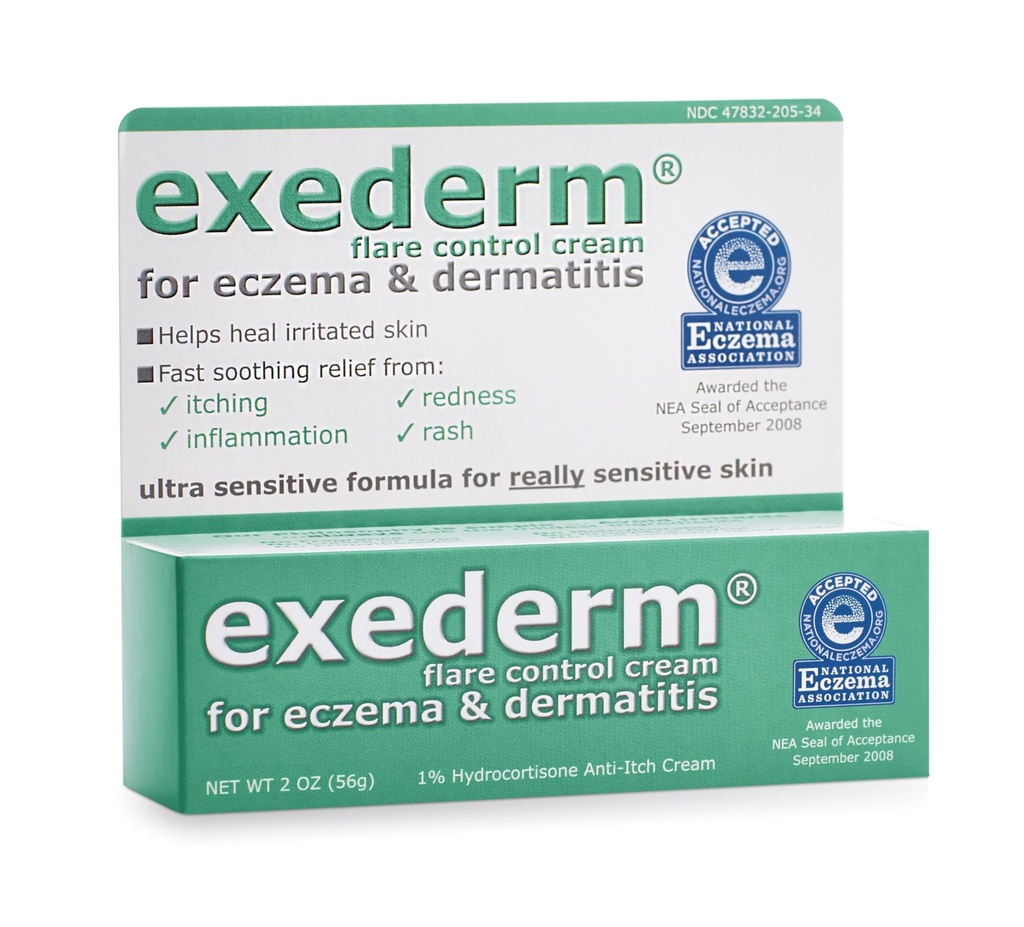 Eczema & Dermatitis, 2oz를 위한 Exederm 플레어 통제 크림