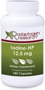 이오딘 - HP 12.5 mg | 고 효능 이오딘 복합 단지| 나트륨 이오드드 칼륨 이오드라이드 | 180 채식 캡슐 | Adaptogen Research