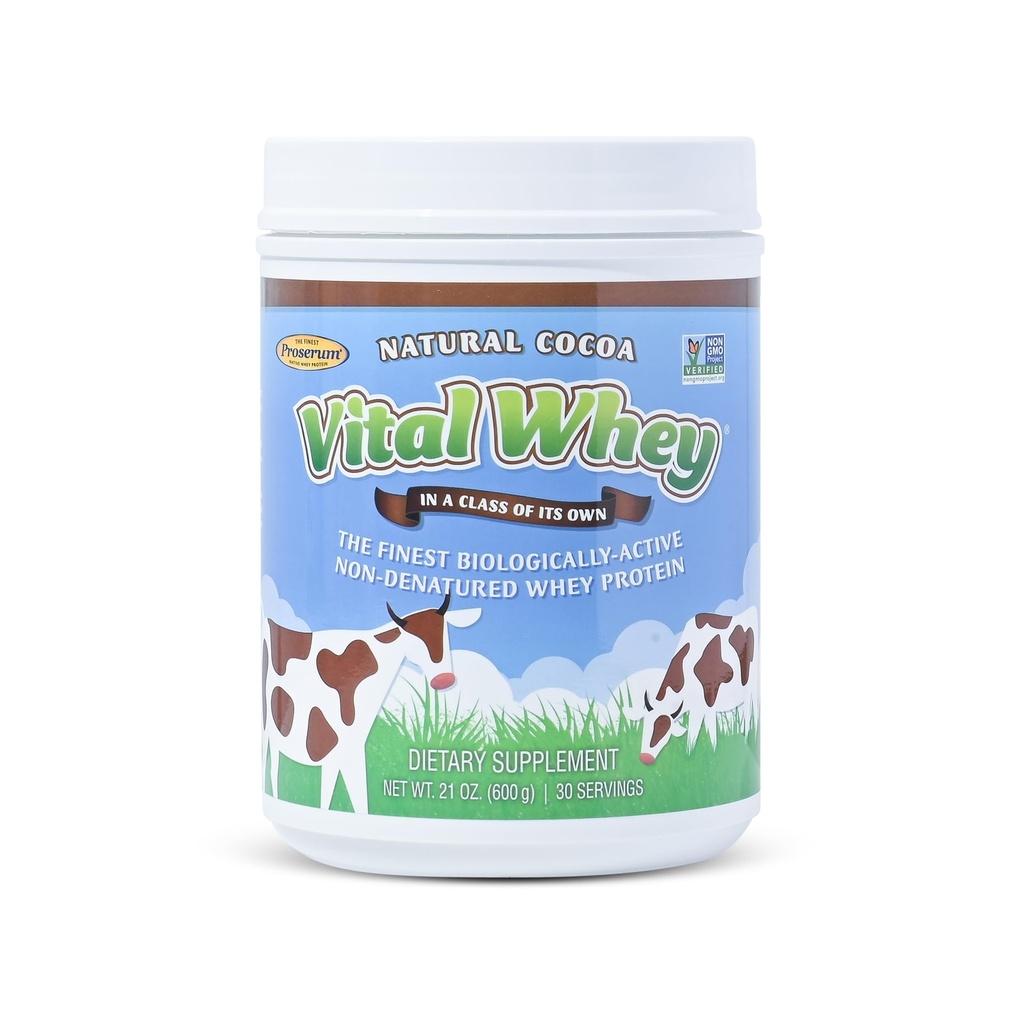 Immune Vitality, Natural Cocoa 600g (30 서빙), Serve 당 15g 단백질, Vital Whey, Clean Holistic, Wellness Nutrition