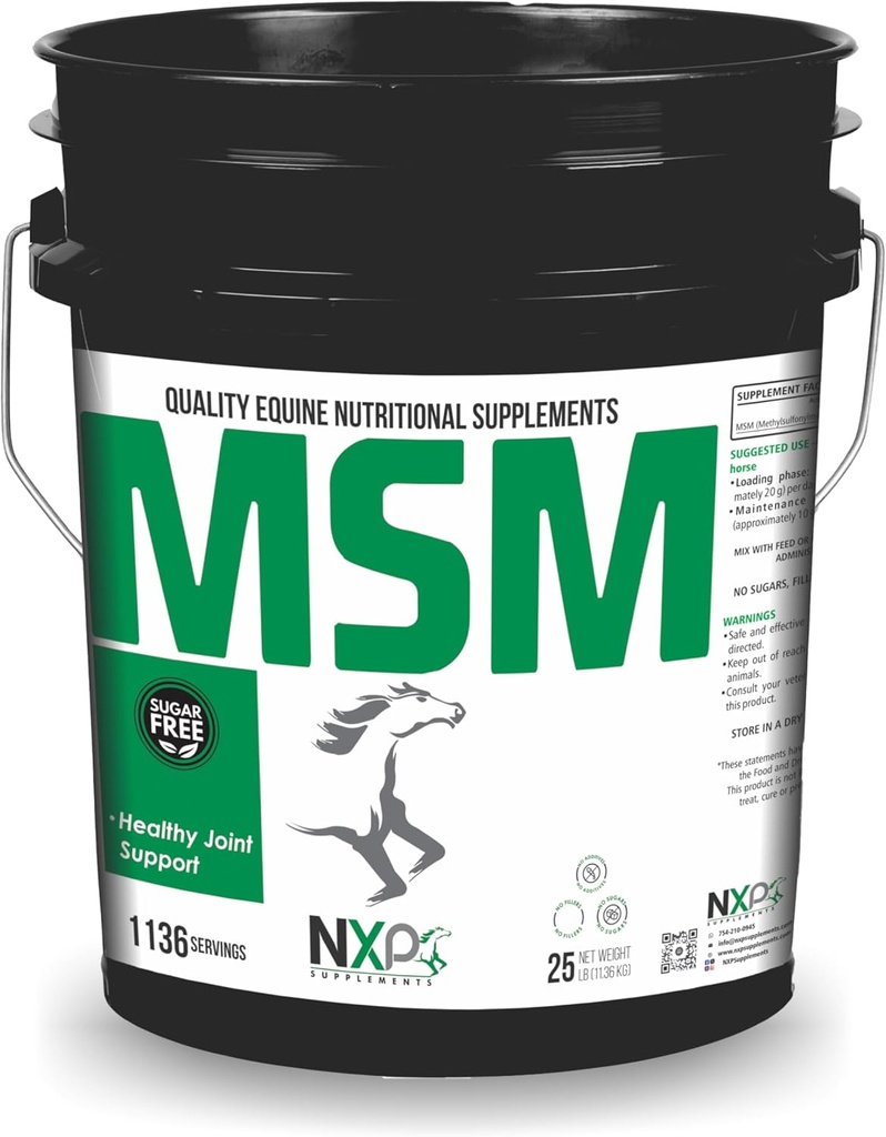 MSM (Methylsulfonylmethane) - 말 합동 건강, 안락, Mobility & 지원은 말 - 25 lb (1136 서빙)를 위해 보충합니다