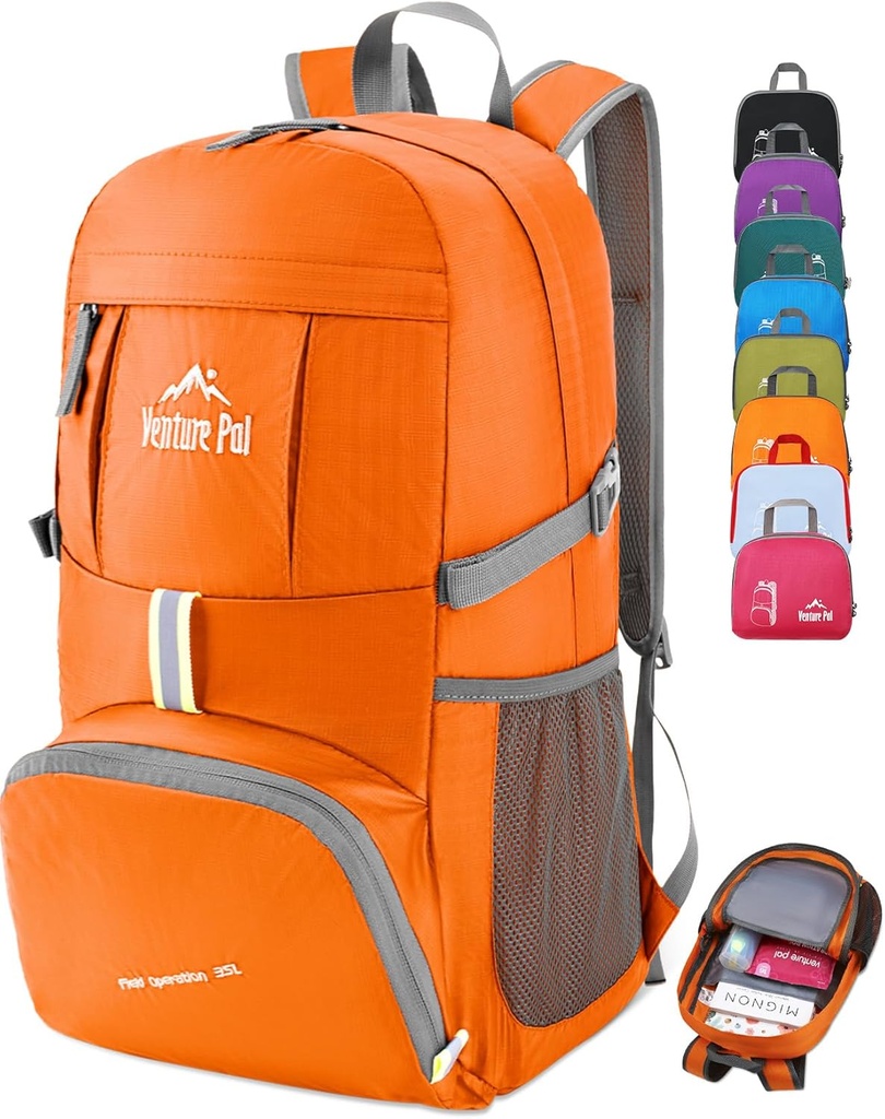 벤처 팔 35L 초경량 Packable 접이식 여행 캠핑 하이킹 야외 스포츠 배낭 Daypack