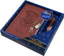 Harry Potter Lockable Diary with UV Invisible Ink Pen for Kids, Teens, Secret Journal with Key, Lined Pages, Stationery Supplies, Kids 선물 (Brown UV Pen)