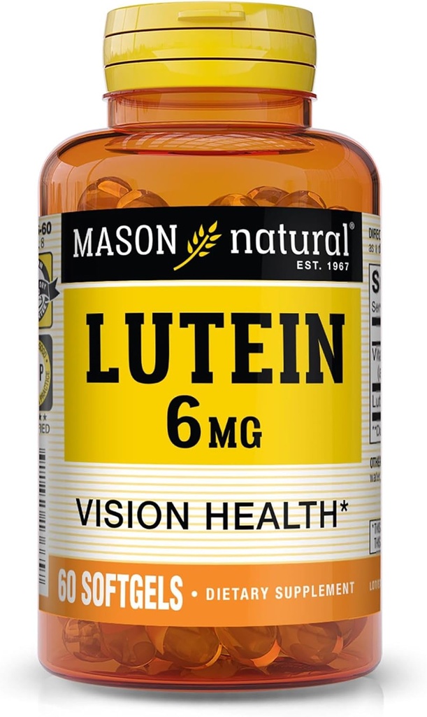 Mason 자연적인 Lutein 비타민 E를 가진 6 mg, 2 달 공급, 건강한 시각 & 눈 기능, 지원 정상적인 눈 건강