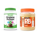 Orgain 유기 채식 단백질 분말, 초콜릿 판 2 파운드 + PBfit Original 30 oz