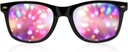 GloFX Black Frame Star Diffraction Glass – 레이브 & 페스티벌에 완벽한 Starburst Light Effects, 유연한 및 내구성을 제공하는 레이저