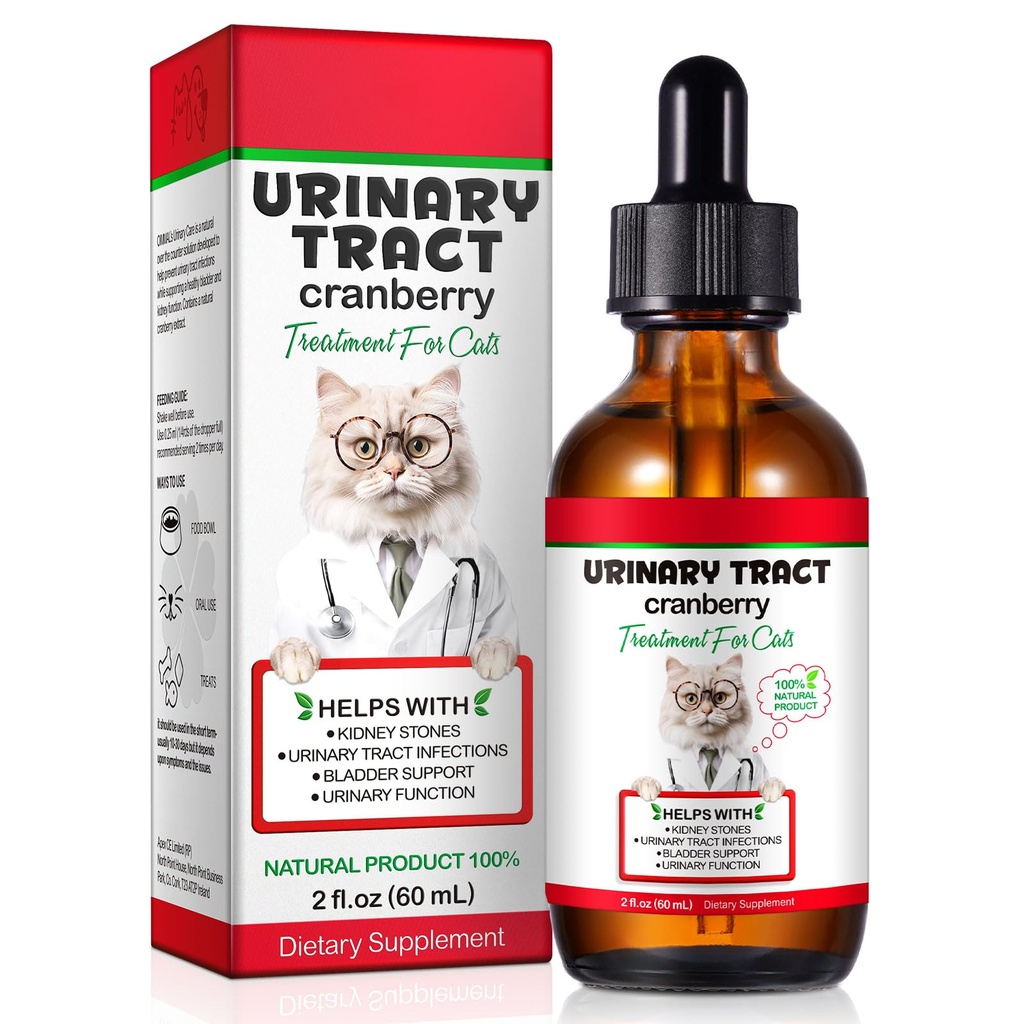 Feline Urinary Tract 건강, 고양이 UTI Remedy, 자연적인 초본 보충교재 2개 fl oz, Urinary 건강을 위한 지원 일정한 배려