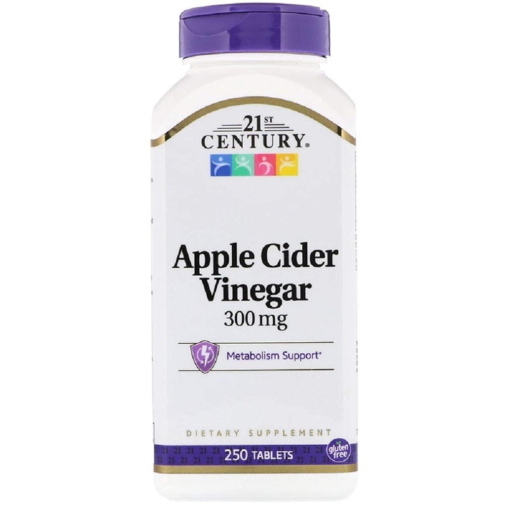 21 세기 애플 Cider Vinegar, 300 mg, 250 정제