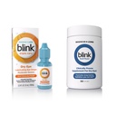 Blink Eye Drops for Dry Eyes, Triple Care Lubricant Eye Drops, Instantly Soothing, Moisturizing + Blink NutriTears Dry Eyes, 50 Softgels를 위한 임상으로 입증된 보충교재