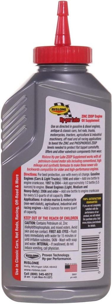 Rislone Hyper Lube 아연 ZDDP 보충 - 11 온스. (팩 2)