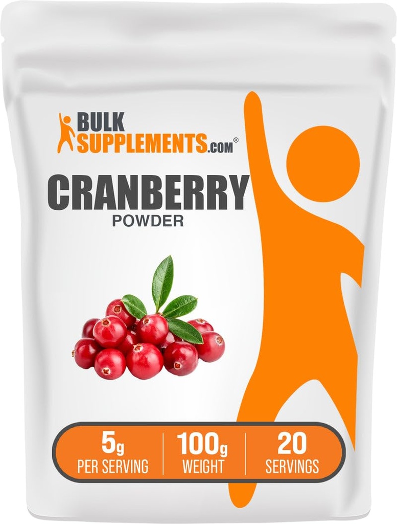 BulkSupplements.com 크랜베리 분말 - 크랜베리는 여성 및 남성, 공기 건조 크랜베리에 대 한 보충 교재 - 무료 & 글루텐, 서빙 당 5g, 100g (3.5 oz) (팩 1)