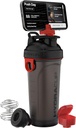 Hydra Cup JailBreak 28 oz Shaker Bottle for Protein Shakes, Shaker Bottle with Handle & Ball Blender, 귀하의 자동차, 이동, BPA 무료 (블랙 / 레드)