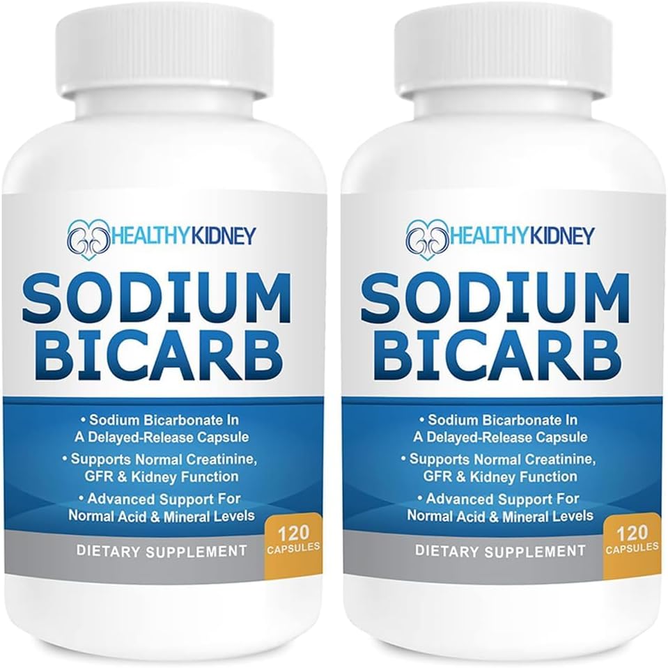 나트륨 중탄산염 650mg 캡슐은 정상적인 신장 기능 & 신장 보충교재를 지원하는 방출을 연기했습니다. 산성 구호를 위한 나트륨 중탄산염, 알칼리성 120 알약 2 팩