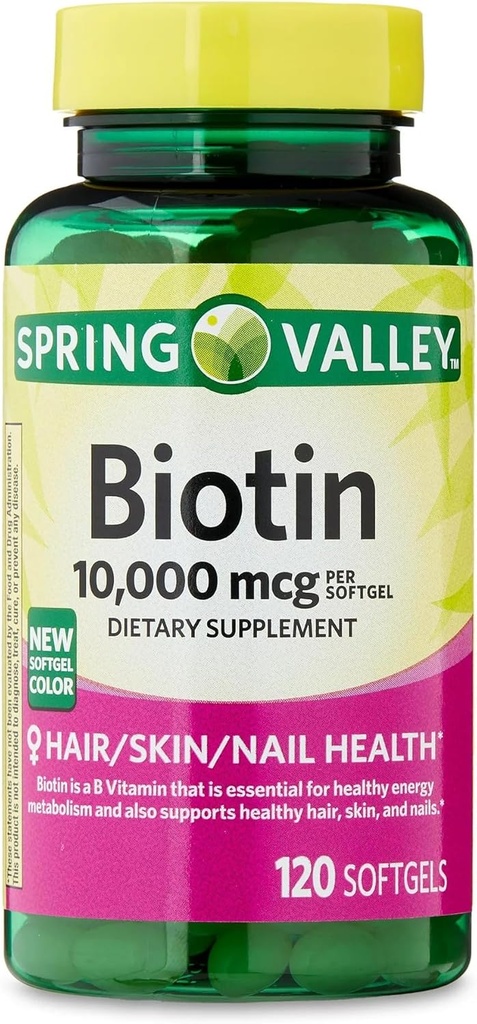 ikj Biotin Hair/Skin/Nails 건강 규정식 보충교재 Softgels, 10,000 mcg, 120 조사