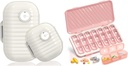 Travel Pill 주최자, 7 Day & Pill 주최자 3 Times A Day, 7 Day Pill Box - GloDeals Weekly Pill 주최자 Daily Medicine Container 분배기 케이스 for Vitamin Fish Oil Supplement