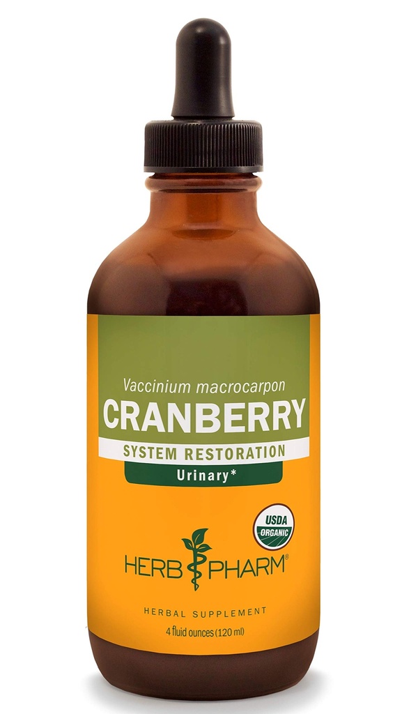 허브 Pharm Urinary Tract Support 용 유기농 크랜베리 액체 추출물 - 4 Ounce