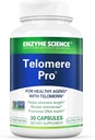 Enzyme Science Telomere Pro | 세포 건강, 에너지 생산 및 건강한 노화 지원 | 비타민 D3, Rhodiola 및 Astragalus로 공식화 | 천연 Telomerase 보충교재, 30 인분