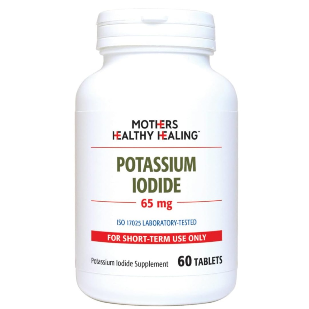 칼륨 이온 정제 보충 (65 mg), KI Iodine 알약 (60 정제) | YODO Naciente | 건강한 치유