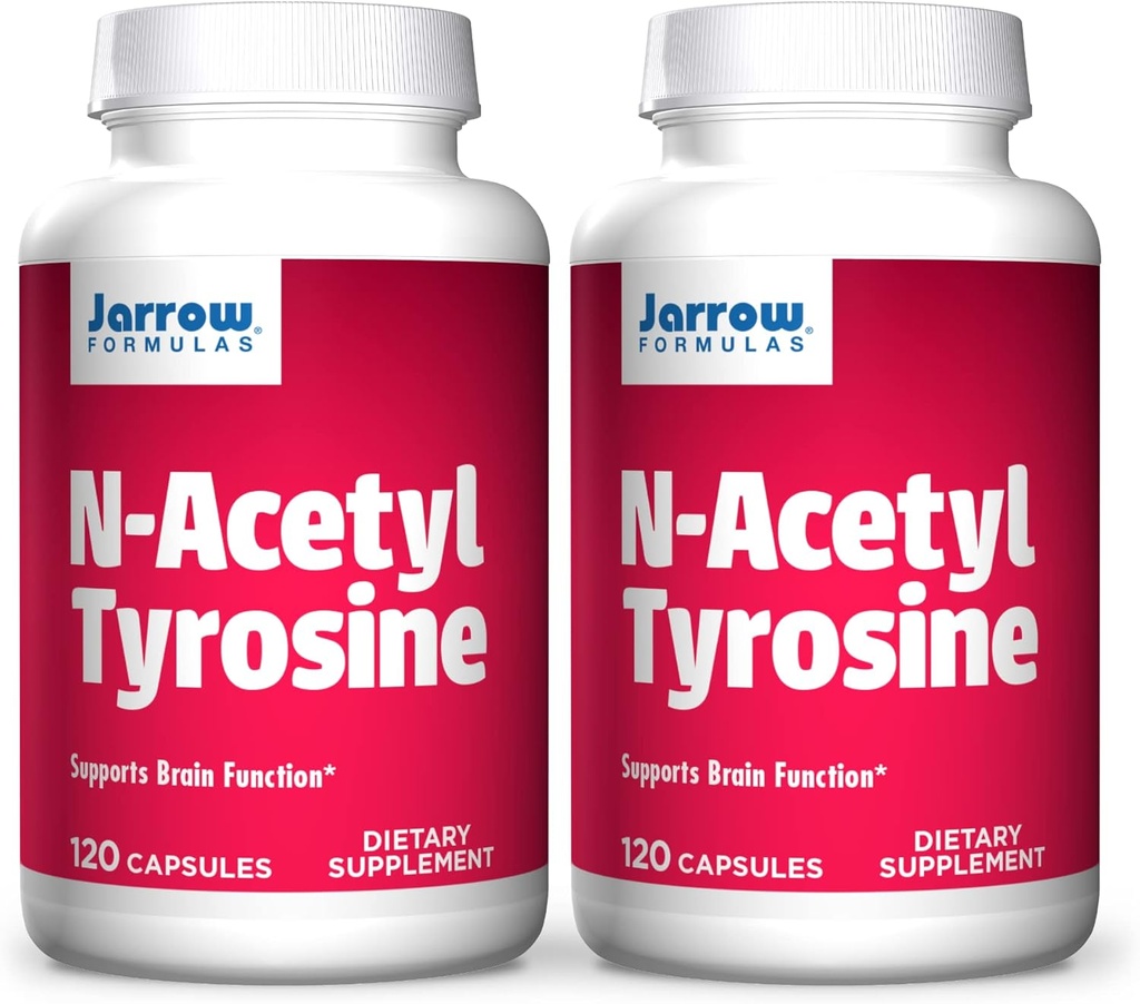 Jarrow 공식 N-Acetyl 티로신 350 mg - 120 캡슐, 2의 팩 - 지원 뇌 기능 - 아미노산 대사를 위한 비타민 B6를 포함합니다 - 240 총 서빙
