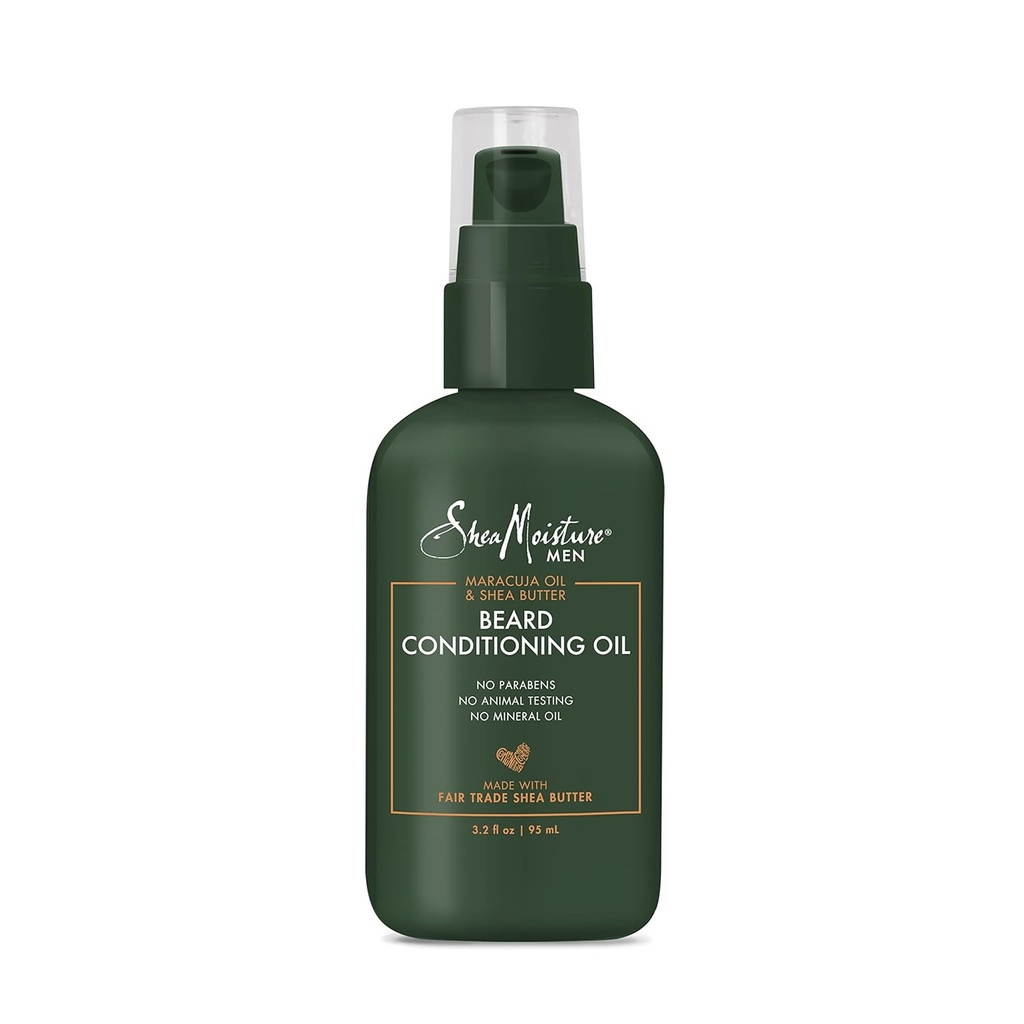 전체 Beard Maracuja 오일 및 Shea Butter에 대한 SheaMoisture Beard 조절 오일 3.2 oz