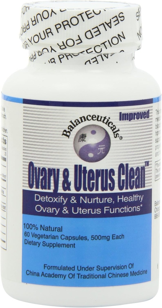 60의 4 세트 Balanceuticals Ovary & Uterus 청결한, 500 mg 규정식 보충교재 캡슐