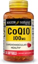 MASON NATURAL Co Q10 100 mg - 건강한 심장 및 세포 에너지 생산, 지원 심장 혈관 건강, 30 Softgels