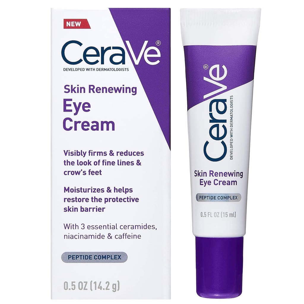 주름을 위한 CeraVe 피부 재생 눈 크림, 펩티드 + Caffeine + Niacinamide를 가진 눈 크림의 밑에, 주름 & 주름 발을 위해, Paraben는 & Opthalmologist 시험했습니다