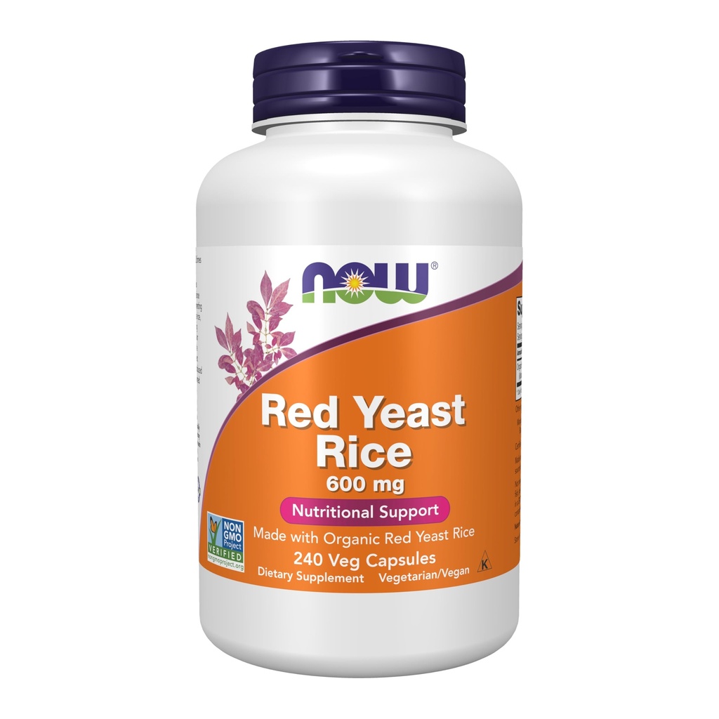 지금 보충 교재, 유기 빨간 효모 밥으로 만드는 빨간 효모 밥 600 mg, 240 Veg 캡슐