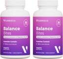 VitaMedica Balance Bites - 소화 지원, 면역 및 정신 건강을위한 Probiotic Gummies - 1 억 CFU 냉동 필요 없음 - 60 Gummies (2 팩)