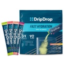 DripDrop Hydration Packets - Sunburst Variety Pack - 단일 Serve Electrolytes Powder Drink Mix - 레몬 Lime, Strawberry, Peach, Black Cherry - Non-GMO, Gluten Free, Vegan - 32 스틱