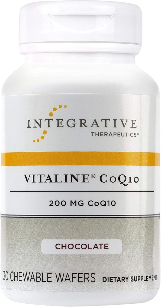 통합 Therapeutics Vitaline CoQ10 200 mg - 성인을 위한 두뇌 건강 지원 보충교재 * - 지원 심장 건강* - 낙농장 자유로운 - 초콜렛 맛, 30의 Chewable 정제 (30의 서빙)