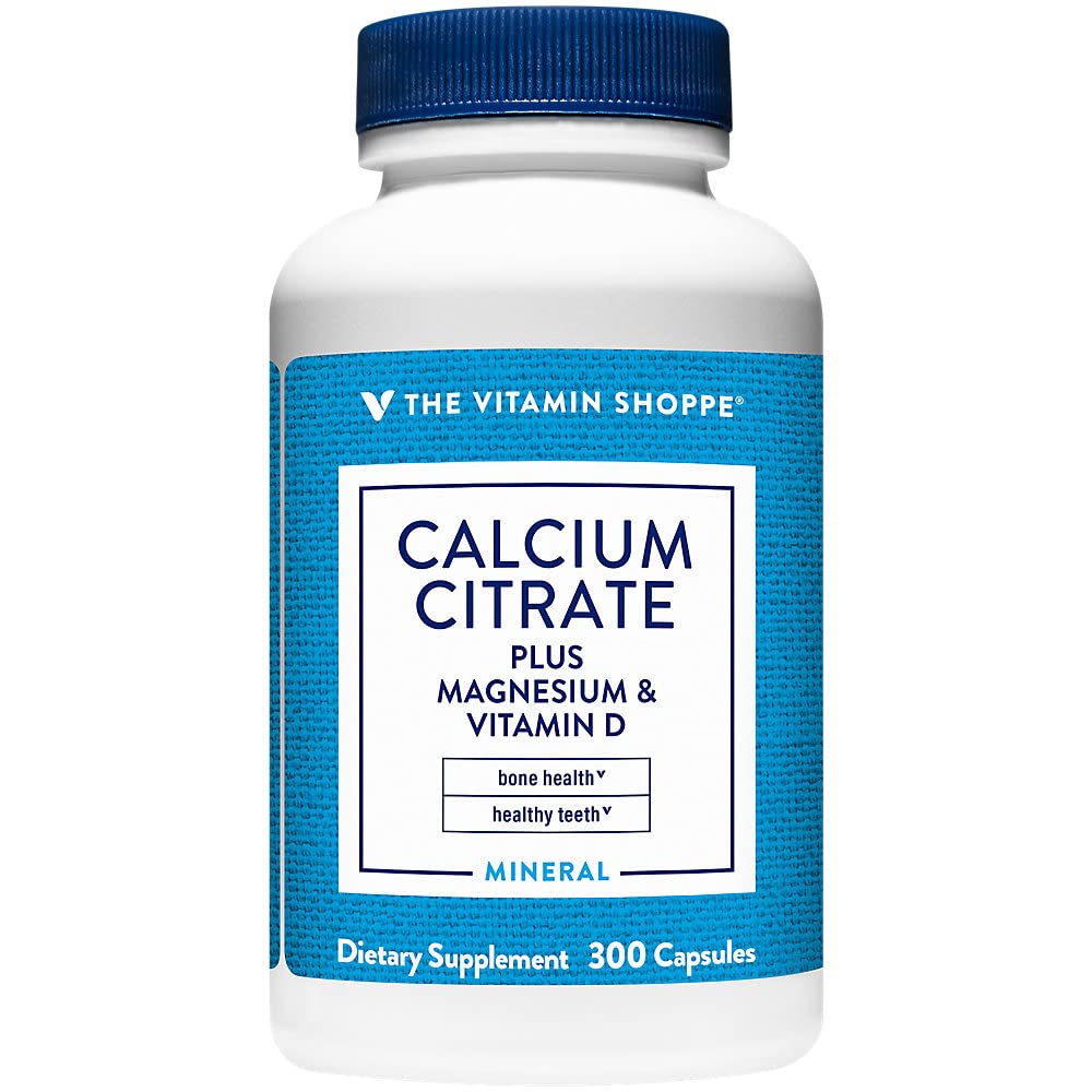 비타민 Shoppe 칼슘 Citrate+Magnesium&Vitamin D의 다 최소한도 뼈 건강 보충교재, 비타민 D 원조 흡수, 칼슘 999mg의 마그네슘 567mg의 매일 복용량 (300의 캡슐) 당 비타민 D 612IU