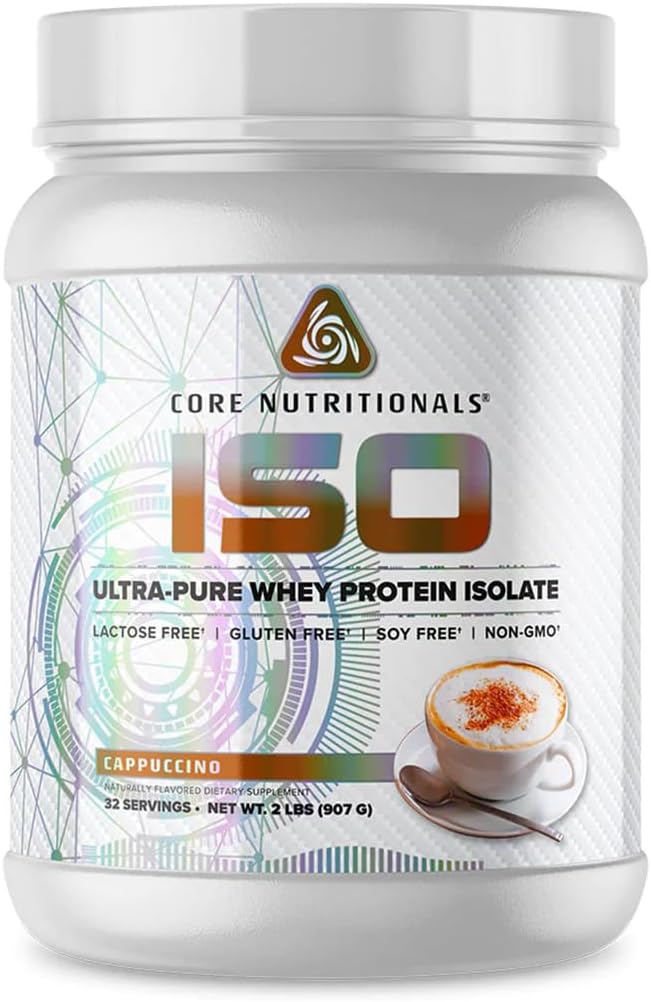 핵심 영양 Ultra-Pure Isolate Whey Protein (Cappucino, 2 파운드)