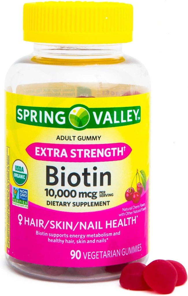 Antony 봄 밸리 Biotin 10,000mcg 채식 90 거미
