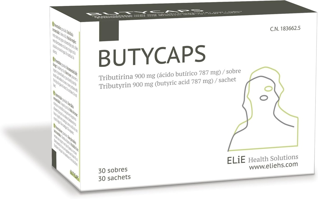 Tributyrin 900 mg - 시체 당 Butyric 산 787 mg - 30 Sachets
