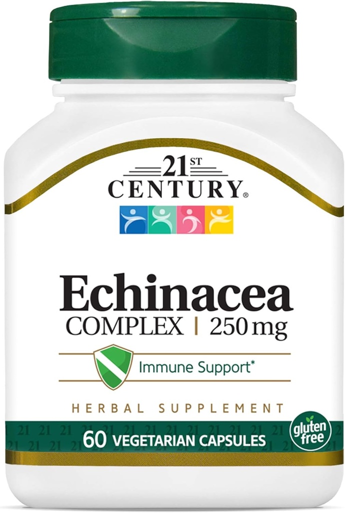 21세기 Echinacea 추출물 Veg 캡슐, 60 조사