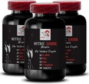 L-citrulline 및 l-arginine 보조 식품 - 니트로 산화물 부스터 - 내구시간, 니트로 산화물 흐름, 힘 훈련, 피트니스 지원, Pre-Gym 부스트, 근육 펌프, 물리 부스트 3 병 270 정제