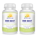 그리고 GIVE 미국 TODAY 우리의 DAILY L-Methylfolate 15mg (2 병) - 180 캡슐 - 직업적인 힘 활동적인 메틸 Folate - 5-MTHF 보충교재 - 비 GMO, 글루텐 자유로운, 충전물 없음