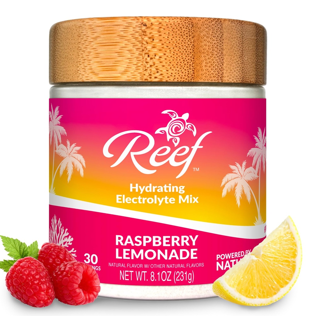 Hydrolyte Powder - Nature 's Electrolytes + Real Fruit - Raspberry Lemonade, 추가 설탕 없음, 5 Key Electrolytes + Vitamins, Trace Minerals, 30 서빙