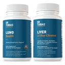 Dr. Tobias Lung Health & Liver 21 Day Lung과 Liver Cleanse & Detox with Vitamin C, Butterbur, Quercetin, Solarplast, Artichoke, 우유 이틀