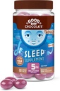 성인을위한 좋은 일 초콜릿 멜라토닌 [ 80 카운트 ] - Chamomile 및 Melatonin 5 mg이있는 공정 무역 비 GMO 우유 초콜릿 - 성인 멜라토닌, 성인 천연 수면 보조 보충교재