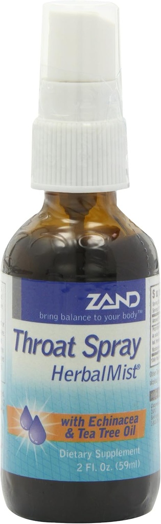 ZAND Immunity HerbalMist Throat Spray|이치네시아, 티 트리, 시지, 엘더베리 및 페퍼 민트와 소싱 포뮬러 (2oz)