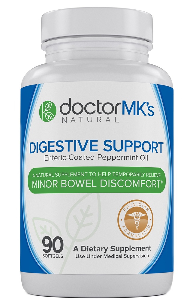 IBS 구호는 의사 MK's®에 의해 보충, 90는 Enteric 입히는 Peppermint 기름, 과민한 Bowel 증후군, 소화 지원 공식을 입혔습니다
