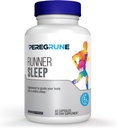 L-Theanine, GABA, Magnesium, Melatonin 및 Nature's Herbs가있는 러너를위한 수면 보충 | 휴식, 회복 및 휴식 | 60 캡슐
