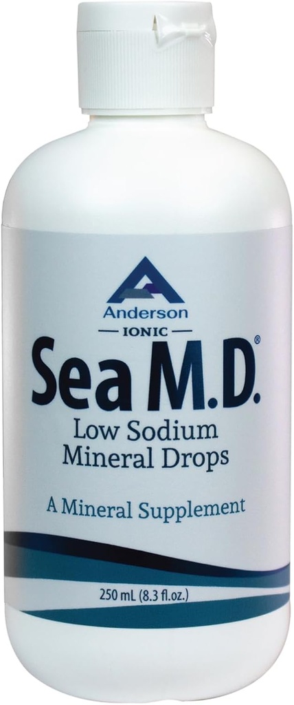 Anderson Sea M.D. 집중된 추적 무기물 하락, Ionic Electrolyte 마그네슘 보충교재, 근육 크림, 액체 마그네슘 및 추적 무기물에 있는 원조, 8.3 fl oz, 120의 서빙