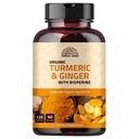 검은 후추 및 생강 1000 mg 120 캡슐을 가진 심황 생강 | 95% Curcuminoids를 가진 심황과 생강 | 여분의 힘 보충교재| 합동 지원 보충교재 | Non-GMO - 120의 캡슐