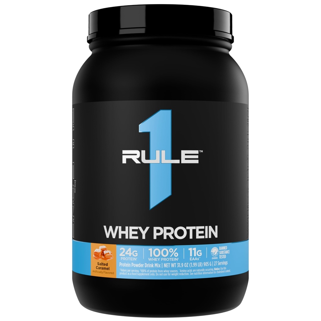 규칙 1 Whey Protein - 24g 자연적인 Occurring EAAs 및 운동 회복 또는 언제든지 사용 (2 파운드 *, 소금에 절인 Carmel)를 가진 All-Whey 근원에서 빠른 행동 단백질