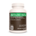 Remedy의 영양 베타인 HCL (Hydrochloride) | 1,000 mg, 60 캡슐 다이어트 보충 | 2 개월 공급 | 칼슘 탄산염, Papain & Bromelain 포함