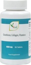 감소된 L 글루타티온 1000mg x 90 정제. 500mg L 글루타티온으로, 300mg 교원질 및 테이블 당 200mg 비타민 C