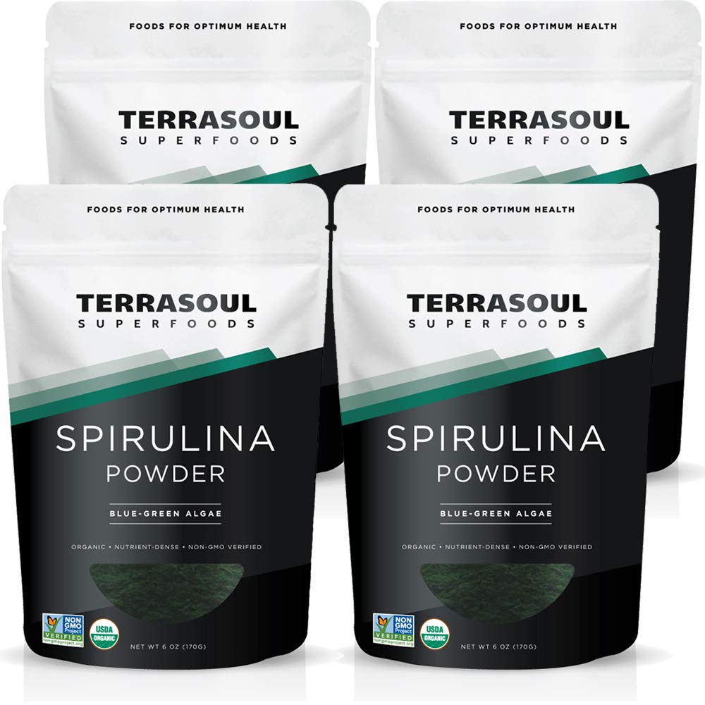 Terrasoul Superfoods Spirulina 분말 (Organic), 24 온스